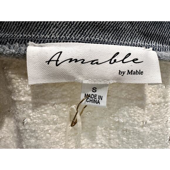 Mable – Tweed and Denim Jacket – Ivory/Light Blue – Size Small - Picture 3 of 5